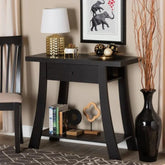 Modern A-Frame Console Table with Storage Drawer-Wooden Crest