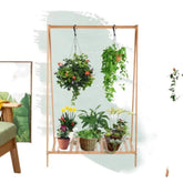Modern Multi-Tier Plant Stand with A-Frame Design-Wooden Crest