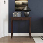Modern Slim Console Table with Tapered Legs-Wooden Crest