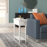 Traditional Narrow End Table with Storage Drawer-Wooden Crest