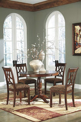 Rich Brown Finish Dining Set-Wooden Crest