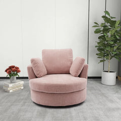 Chemaia Wide Barrel Chair-Wooden Crest