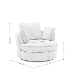 Chemaia Wide Barrel Chair-Wooden Crest