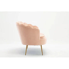 Velvet Flared Arm Loveseat - Elegant and Comfortable Seating for Small Spaces-Wooden Crest