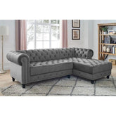 Lora 2-Piece Upholstered Chaise Sectional - Modern Comfort & Stylish Design for Your Living Room-Wooden Crest