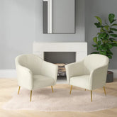 Ratzlaff Tufted Velvet Barrel Chair Set-Wooden Crest