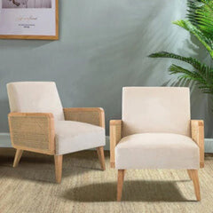 Warlick Wide Armchair-Wooden Crest