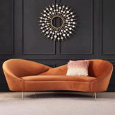 Round Arm Curved Sofa - Elegant and Stylish Seating for Living Rooms-Wooden Crest