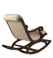 Fritto Rocking Chair – Walnut Color-Wooden Crest