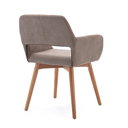 Modern Elegant Side Chair-Wooden Crest