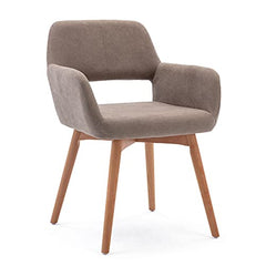 Modern Elegant Side Chair-Wooden Crest