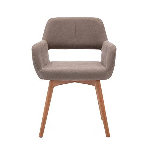 Modern Elegant Side Chair-Wooden Crest