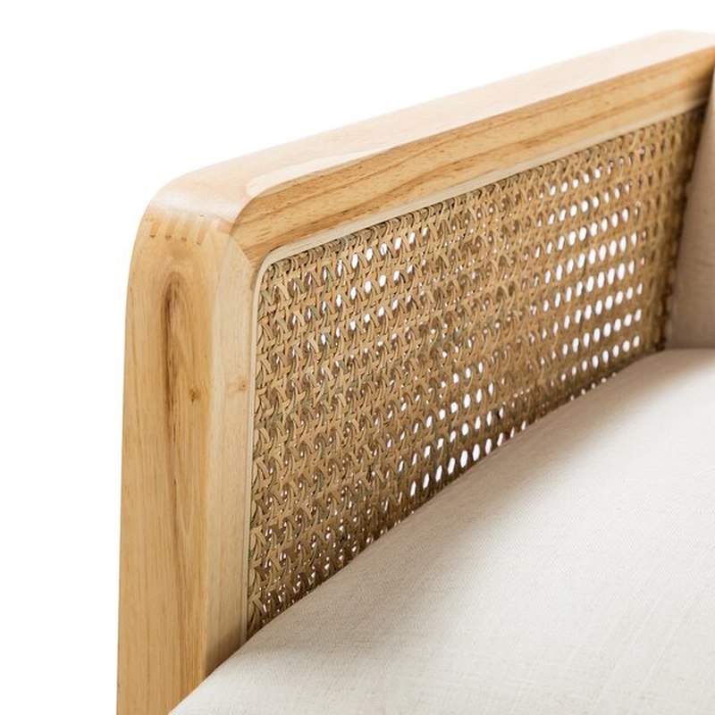Warlick Wide Armchair-Wooden Crest
