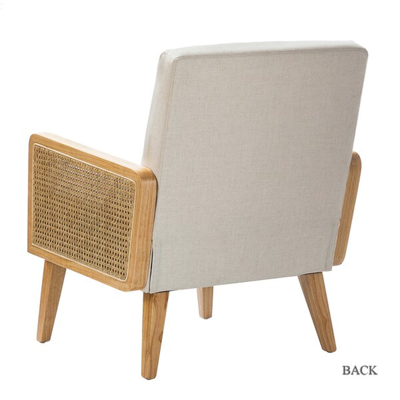 Warlick Wide Armchair-Wooden Crest