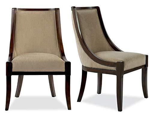 Handicrafts Stylish Look Round Shape Dining Table + Upholstered Chair 4 Seater-Wooden Crest