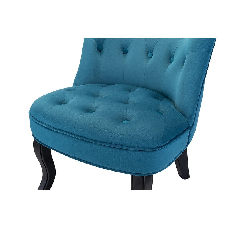 Grenier Wide Tufted Side Chair Set-Wooden Crest