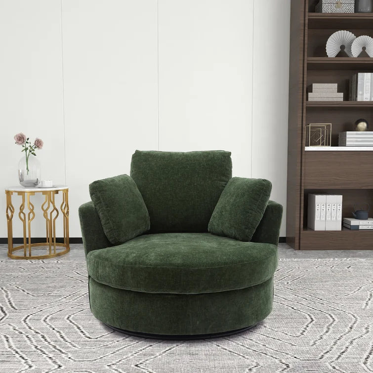 Chemaia Wide Barrel Chair-Wooden Crest