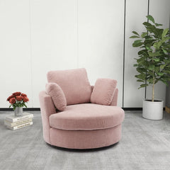 Chemaia Wide Barrel Chair-Wooden Crest