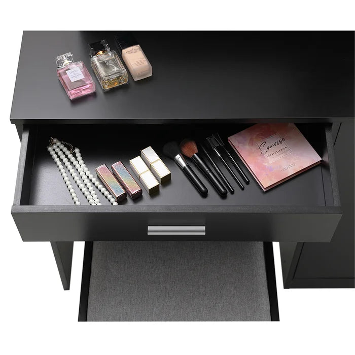 Dasher Vanity Dressing Table with Storage-Wooden Crest