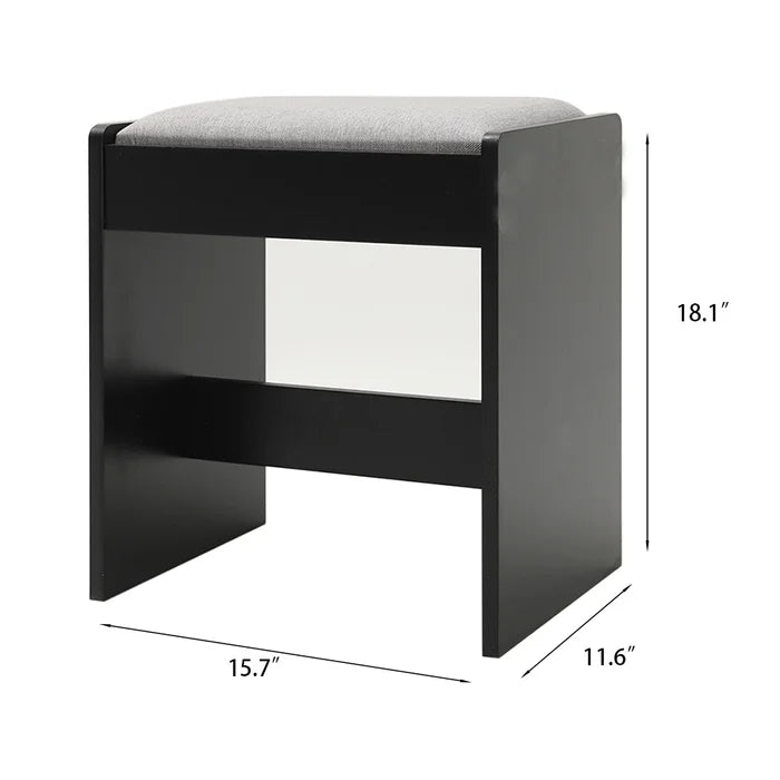 Dasher Vanity Dressing Table with Storage-Wooden Crest