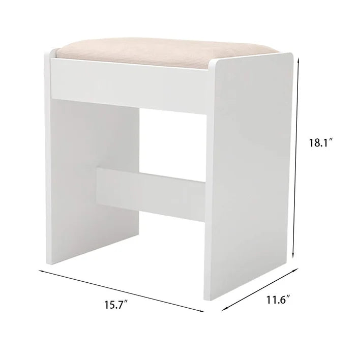 Dasher Vanity Dressing Table with Storage-Wooden Crest
