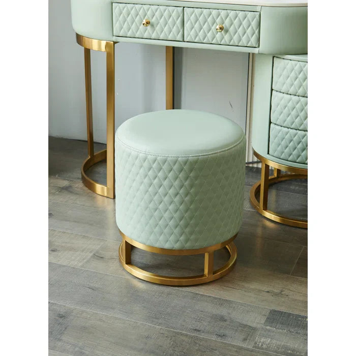 Vanity Dressing Table With Mirror For Bedroom-Wooden Crest