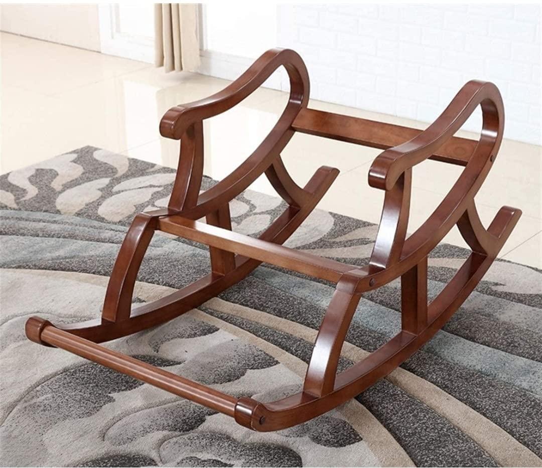 Handcrafted Teak Wood Rocking Chair – Black-Wooden Crest