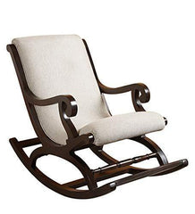Fritto Rocking Chair – Walnut Color-Wooden Crest